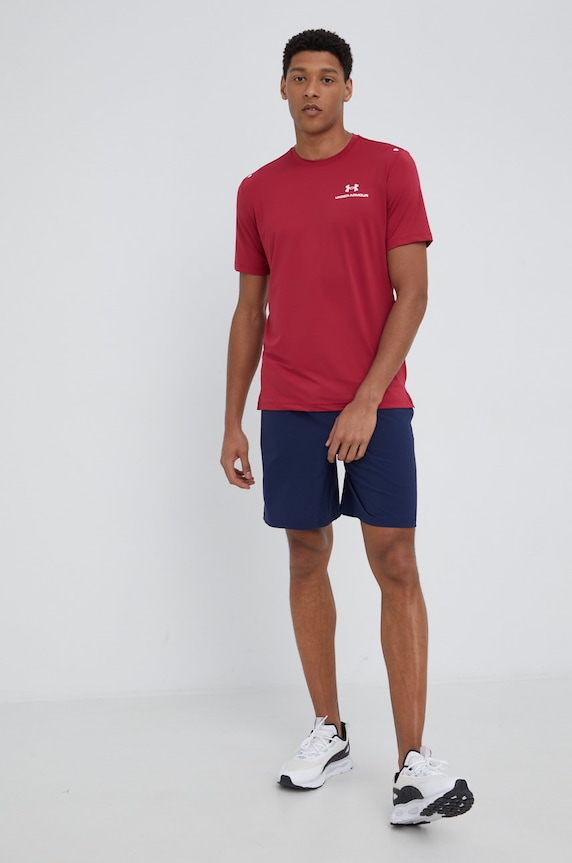 Under Armour t-shirt treningowy Rush Energy 1366138 bordowy SS23