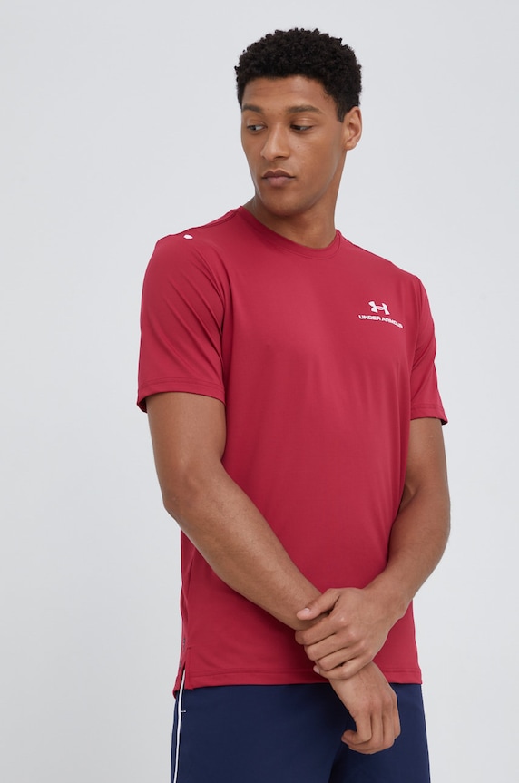 Under Armour t-shirt treningowy Rush Energy bordowy 1366138