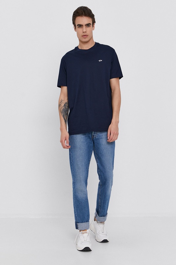 Paul&Shark T-shirt bawełniany C0P1092 granatowy AA00