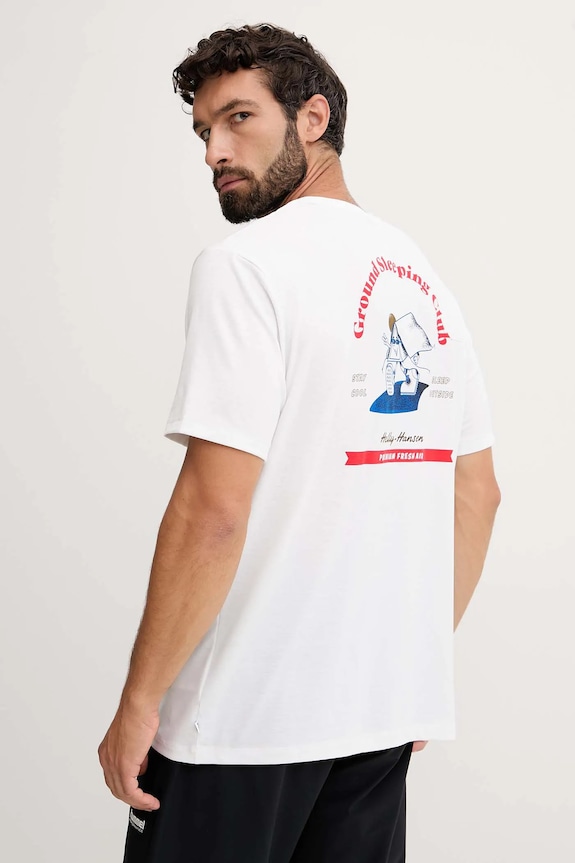 Helly Hansen t-shirt SKOG RECYCLED GRAPHIC fehér 63082