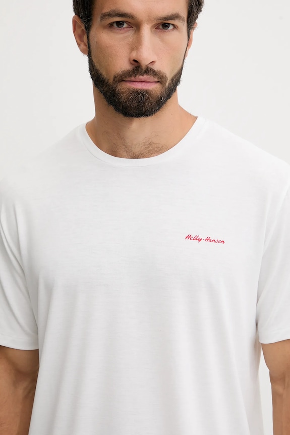 Helly Hansen t-shirt SKOG RECYCLED GRAPHIC fehér 63082