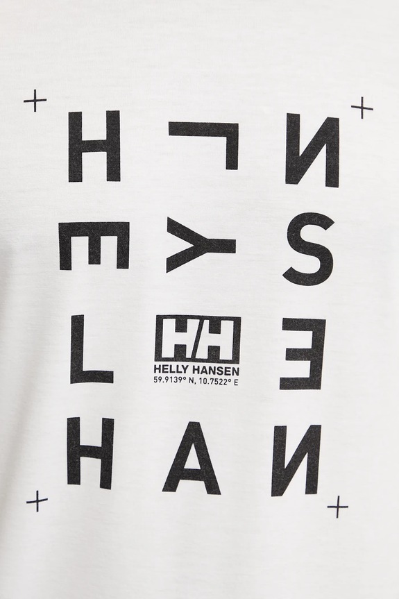 Helly Hansen t-shirt SKOG RECYCLED GRAPHIC 63082 biały