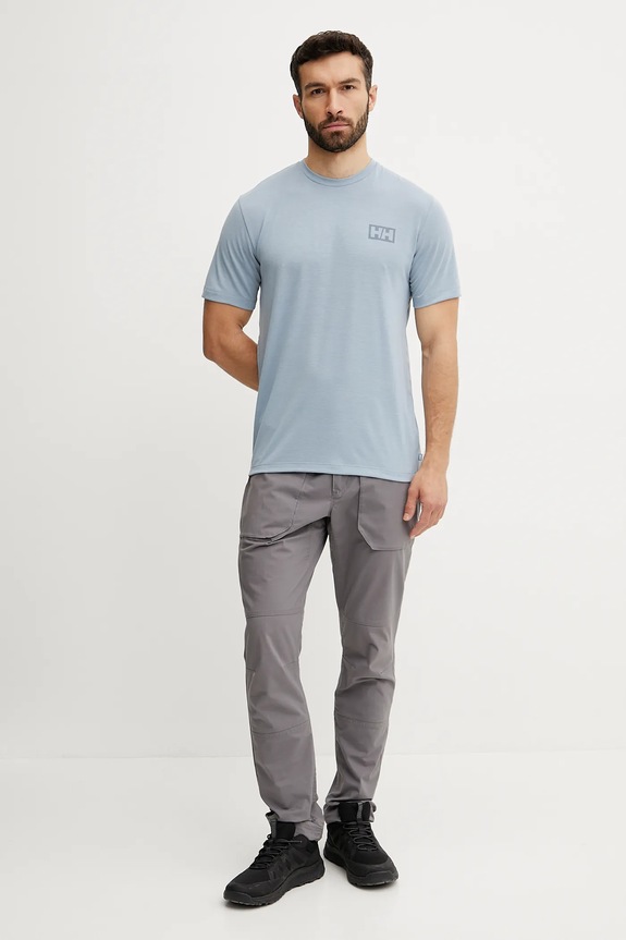 Helly Hansen t-shirt SKOG RECYCLED GRAPHIC 63082 niebieski SS26