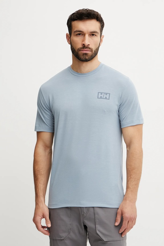 Odzież Helly Hansen t-shirt SKOG RECYCLED GRAPHIC 63082 niebieski