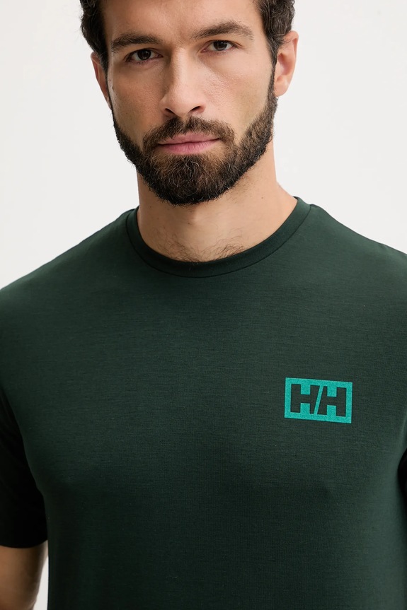 Μπλουζάκι Helly Hansen SKOG RECYCLED GRAPHIC πράσινο 63082