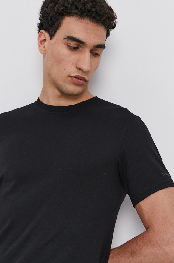 Karl Lagerfeld T-shirt bawełniany (2-pack) 215M2199 czarny 215M2199