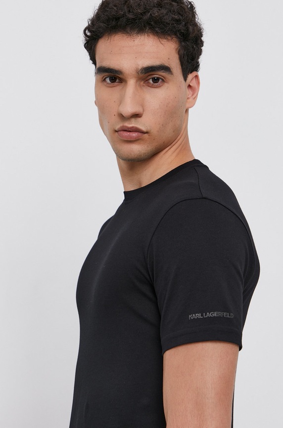 Karl Lagerfeld T-shirt bawełniany (2-pack) 215M2199 215M2199 czarny