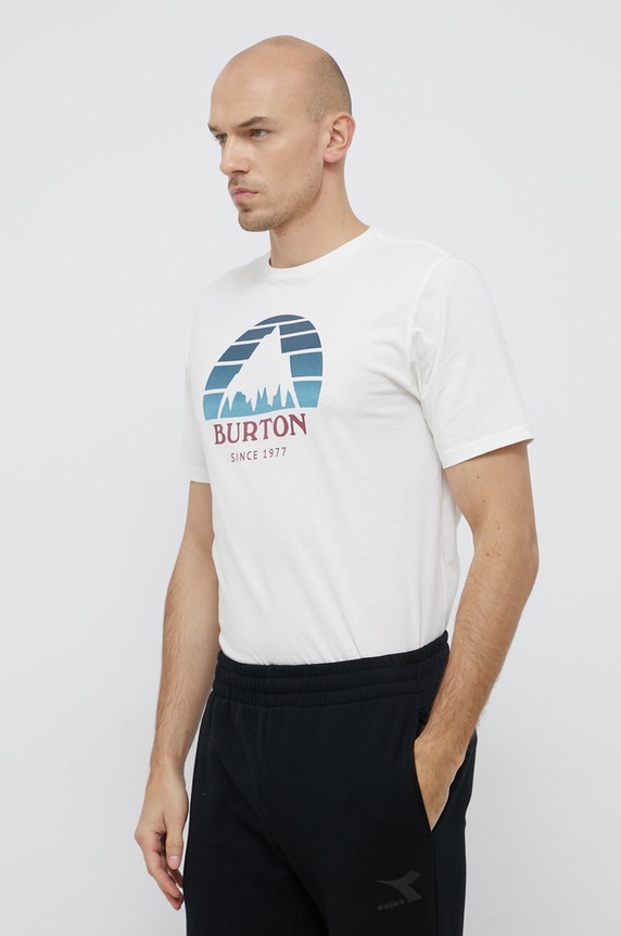Burton T-shirt bawełniany nadruk biały 20378102100