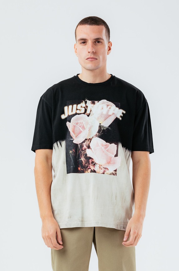 Hype T-shirt bawełniany nadruk czarny ZWF.651