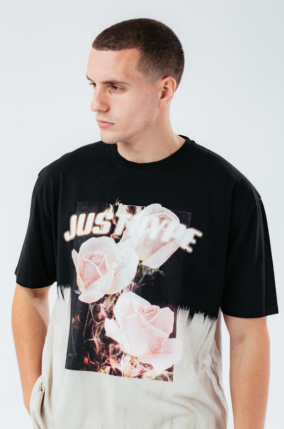 Hype T-shirt bawełniany ZWF.651 czarny AW21