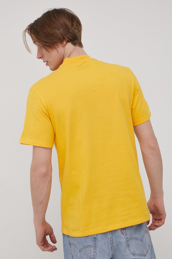 CAT Footwear T-shirt bawełniany żółty 2511865.12405