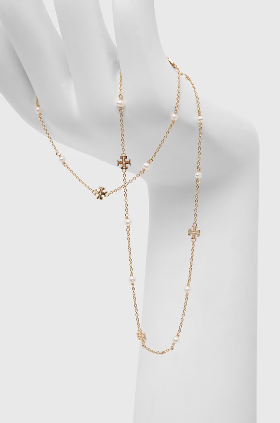 Κολιέ Tory BurchDelicate Kira Pearl χρυσαφί 136782.137