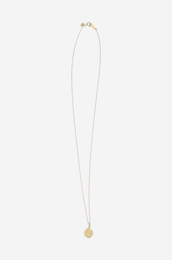 Needles gold-plated silver necklace Pendant silver golden LQ010.PEACE