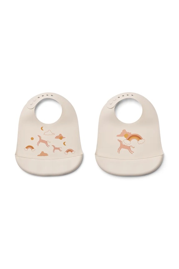Liewood śliniak niemowlęcy Tilda 2-pack pomarańczowy LW15128