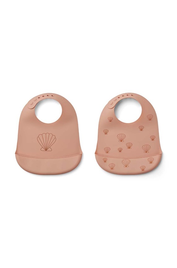 Liewood śliniak niemowlęcy Tilda 2-pack 2-pack pomarańczowy LW15128