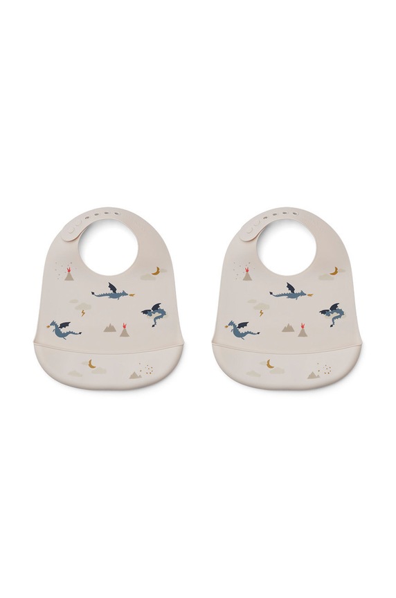 Liewood śliniak niemowlęcy Tilda 2-pack LW15128 beżowy AA00