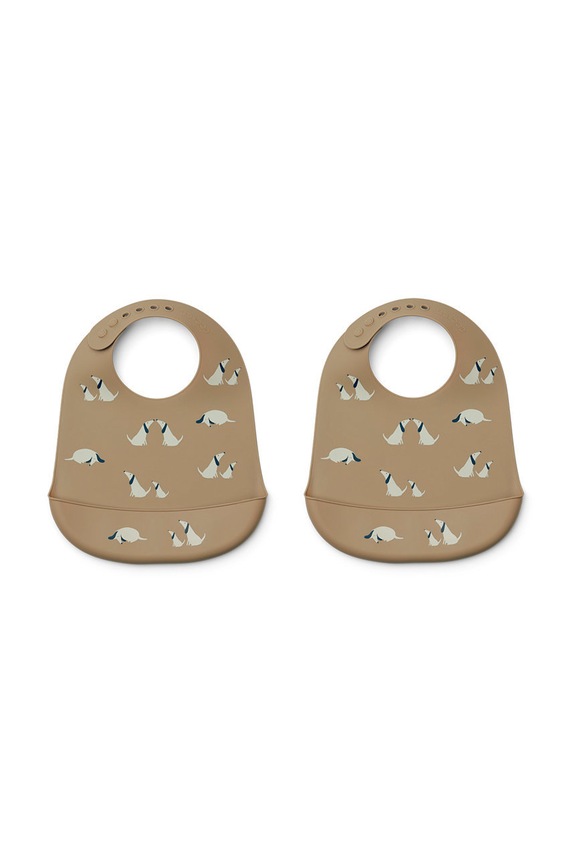 Liewood śliniak niemowlęcy Tilda 2-pack 2-pack beżowy LW15128