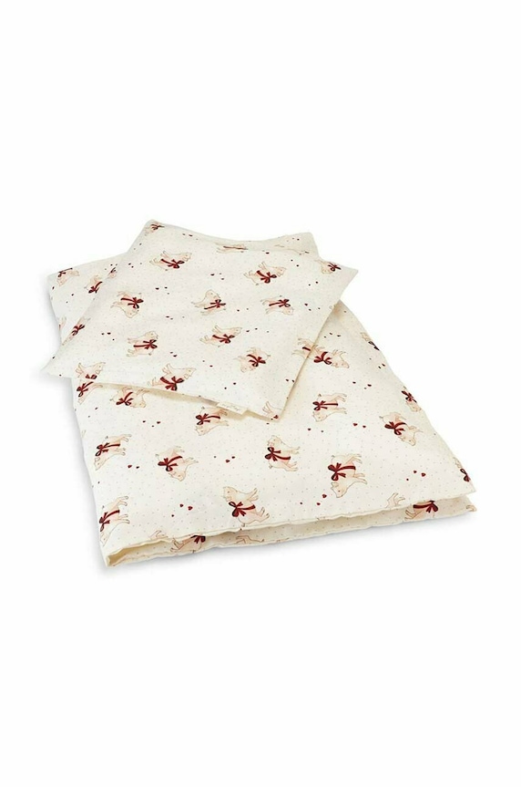 Βαμβακερά κλινοσκεπάσματα για παιδιά Konges Sløjd BABY BEDDING GOTS 70X100 μπεζ KS3928