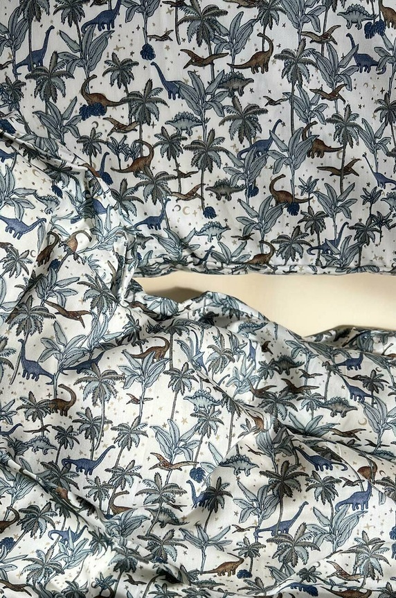 Konges Sløjd lenjerie de pat din bumbac pentru copii BABY BEDDING GOTS 70X100 KS3928 albastru SS23