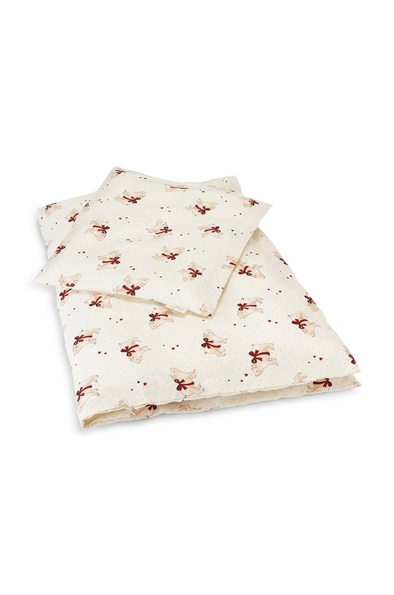 Βαμβακερά κλινοσκεπάσματα για παιδιά Konges Sløjd BABY BEDDING GOTS 70X100 KS3928 μπεζ SS23