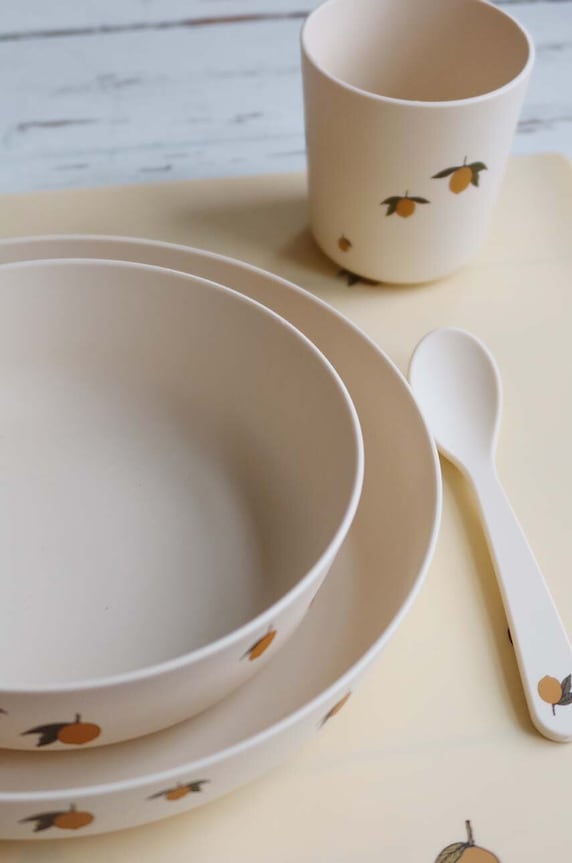 Konges Sløjd zestaw obiadowy dla dzieci PLA DINNER SETS beżowy KS4240