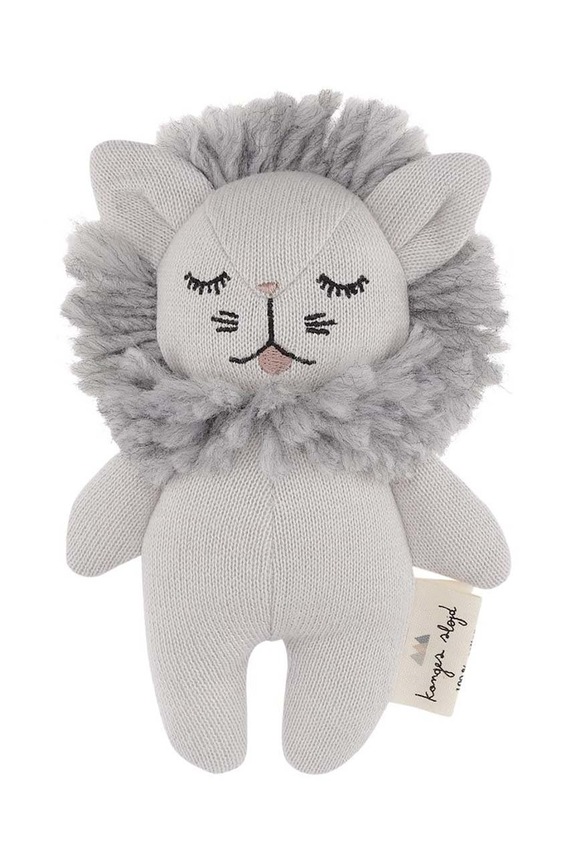 Мека играчка Konges Sløjd MINI LION 17609 сив AW22