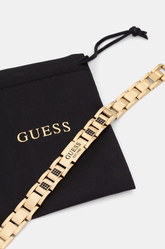 Accessori Guess braccialetto da uomo acciaio inox cristallo JUMB01.342JW oro