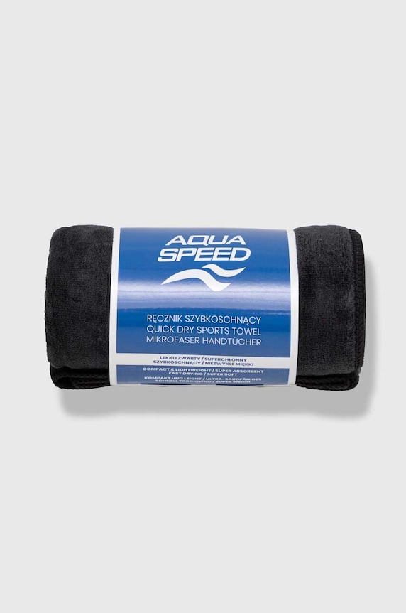 Aqua Speed rącznik szybkoschnący 50x100 czarny 50.DRY.SOFT