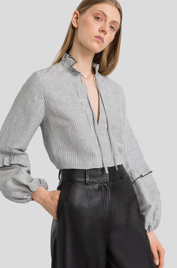 Lanena bluza IO1122F2262 šarena AW22