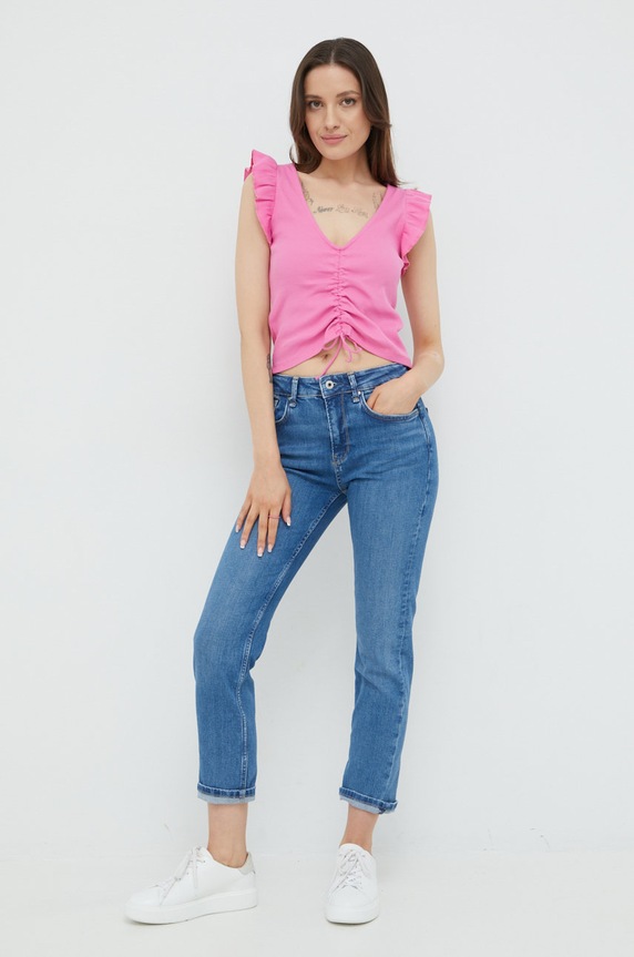 Pepe Jeans top PL505224.363 fioletowy AW22