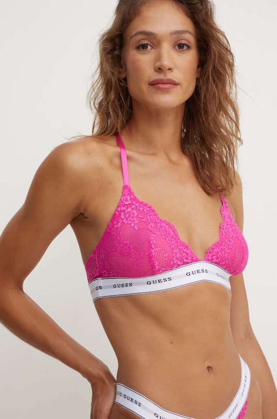Guess biustonosz BELLE dzianina różowy O97C02.KBBT0