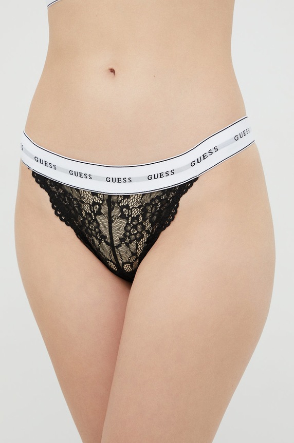Nohavičky Guess BELLE tangá čierna O97E01.KBBT0