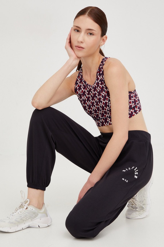 Αθλητικό σουτιέν Tommy Hilfiger S10S101506.9BYY μπορντό AW22