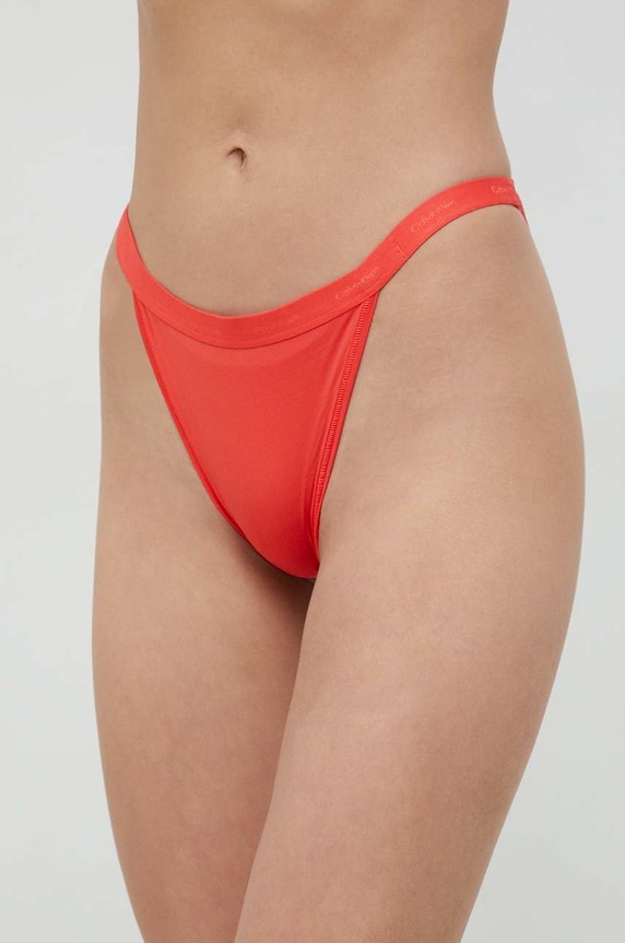 Calvin Klein Underwear bugyi sima narancssárga 000QF6760E.9BYY