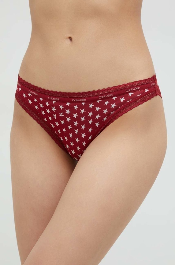 Calvin Klein Underwear chiloti (3-pack) figi burgundia 000QD3804E.9BYY