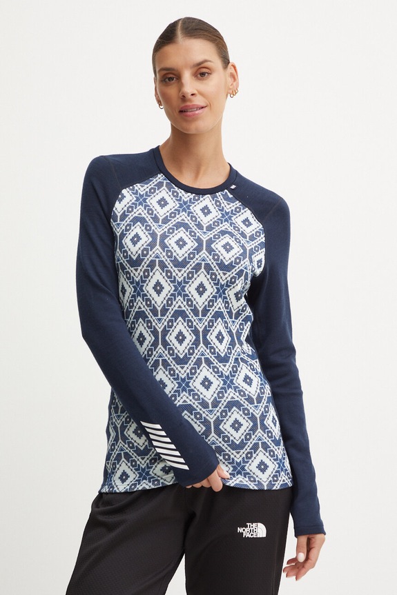 Helly Hansen longsleeve funcțional LIFA MERINO 49379 bleumarin AW25