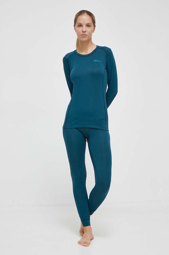 Jack Wolfskin legginsy funkcyjne Infinite 1808971 zielony AW23