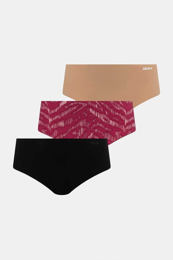 Nohavičky Dkny 3-pak nohavičky burgundské DK5028BP3
