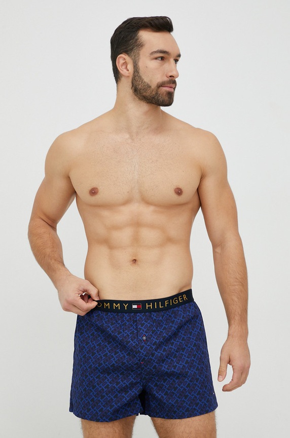 bavlněné boxerky Tommy Hilfiger pletenina námořnická modř UM0UM02344.9BYY