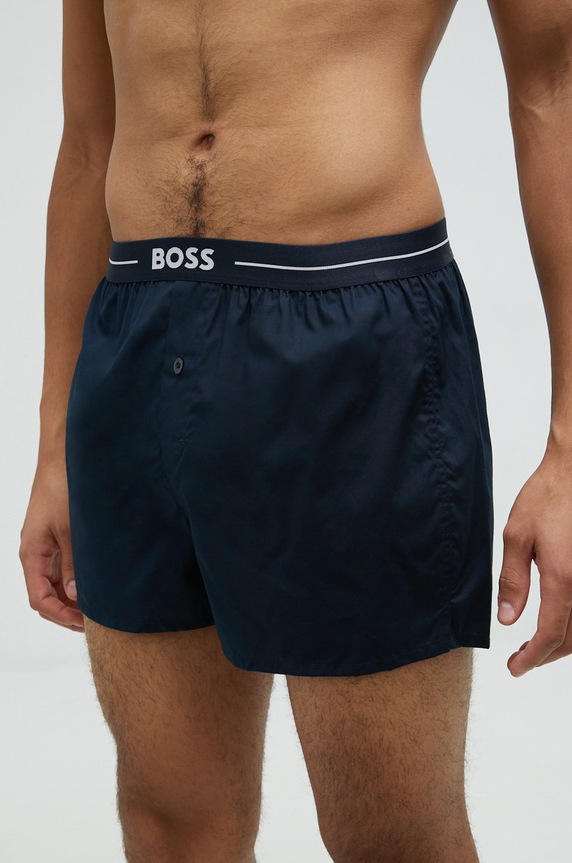 Bavlnené boxerky BOSS 2-pak NOS Boxer EW 2P 50480056 tmavomodrá AA00