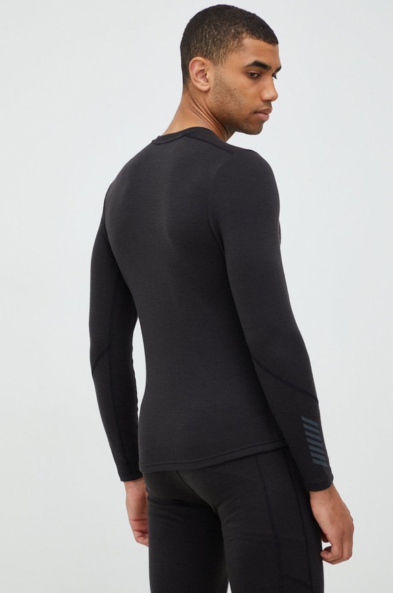 Odzież Helly Hansen longsleeve funkcyjny wełniany LIFA MERINO 49364 czarny
