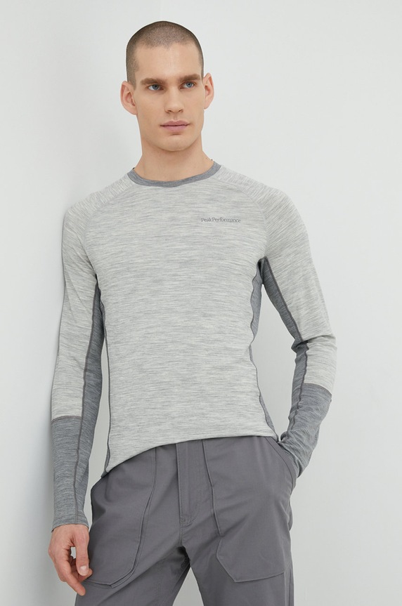 Peak Performance longsleeve funkcyjny Magic sporty zimowe szary G78075