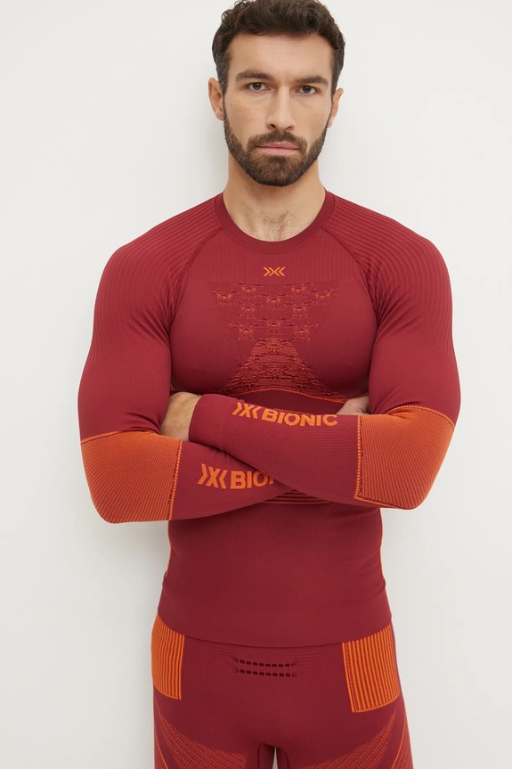 X-Bionic longsleeve funkcyjny Energy Accumulator 4.0 bordowy EA.WT06W19M