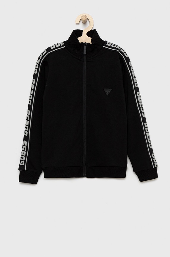 Dječja dukserica Guess s elastinom crna L2YQ47.K6ZS1