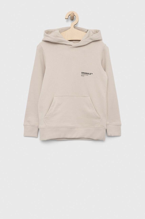 Dječja pamučna dukserica Jack & Jones pamuk bež 12216470.Moonbeam