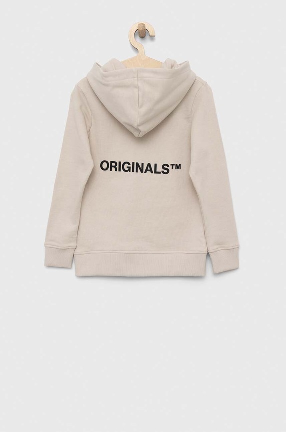 Dječja pamučna dukserica Jack & Jones 12216470.Moonbeam bež AW22