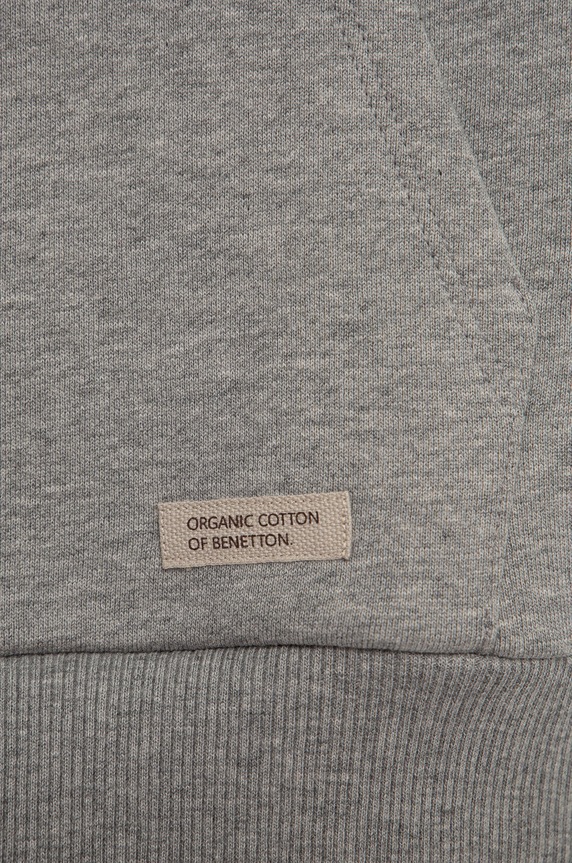 CHLAPEC Dětská bavlněná mikina United Colors of Benetton 3QLAG104X.P šedá