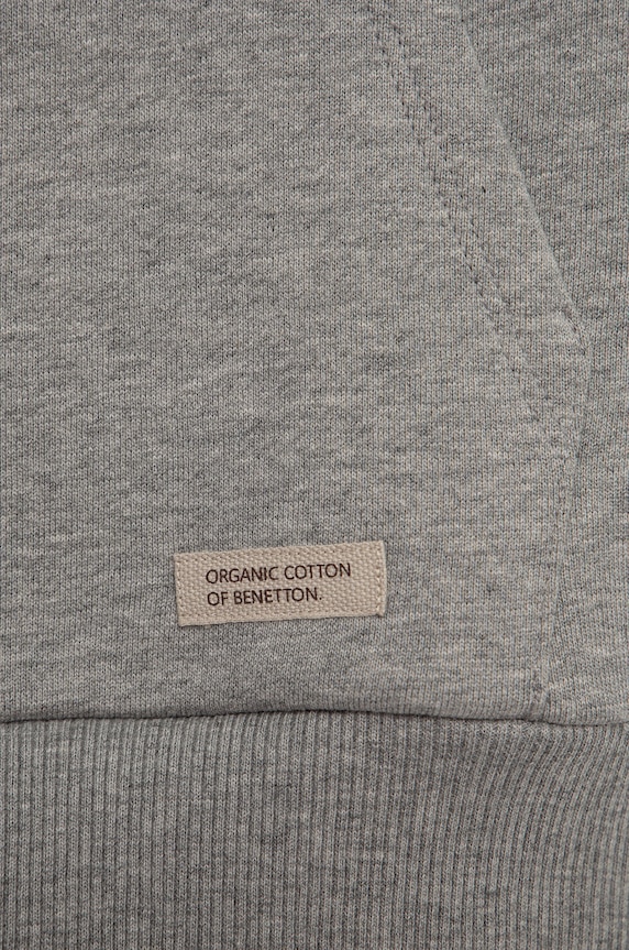 CHLAPEC Dětská bavlněná mikina United Colors of Benetton 3QLAG104X.P šedá