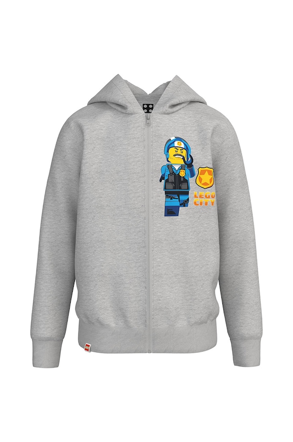 Παιδική βαμβακερή μπλούζα Lego στάμπα γκρί 12010601