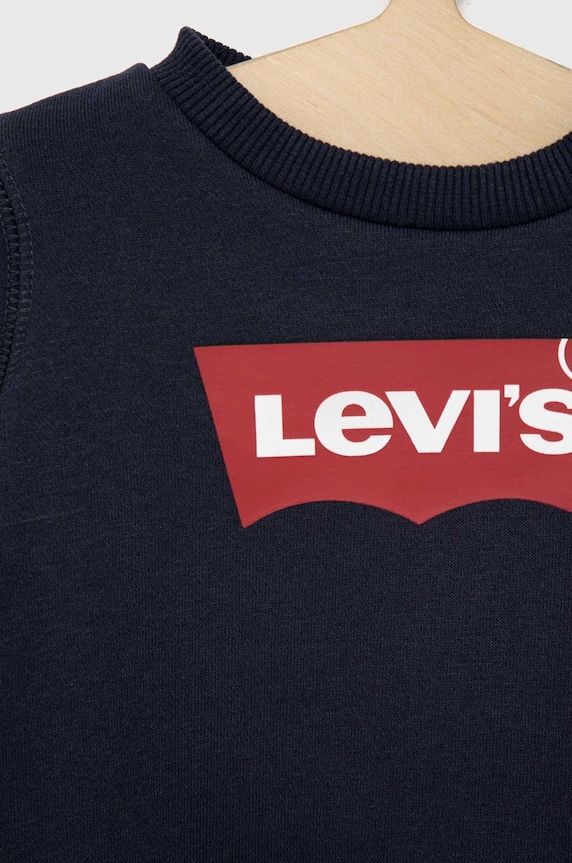 Fiú Levi's gyerek melegítőfelső pamutból 6E9079. sötétkék